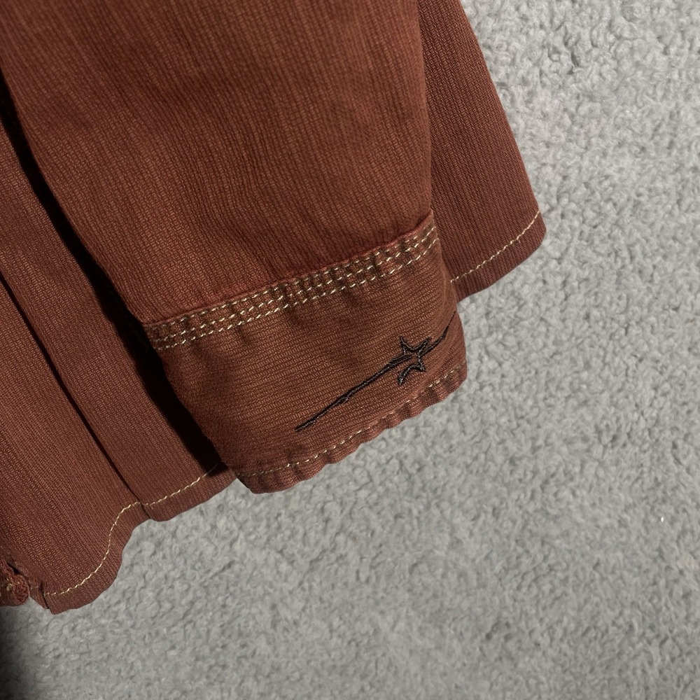 Ryan Michael Shirt Womens Medium Brown Pearl Snap Western Rodeo Cowboy - Picture 3 of 7